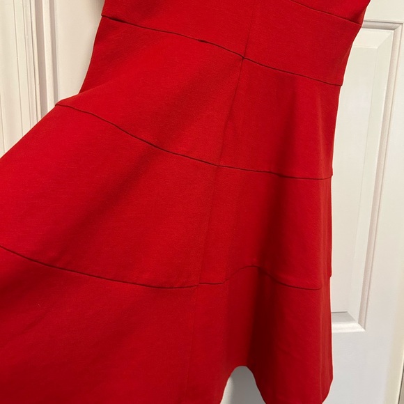 Banana Republic Red Fit and Flare Midi Dress - Picture 7 of 10